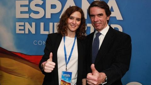 Ayuso y Aznar, durante la pasada convención nacional del PP
