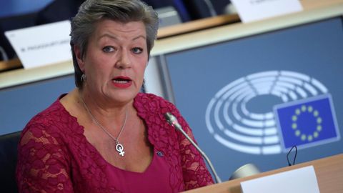 La comisaria de Interior de la Comisin Europea, la sueca Ylva Johansson 