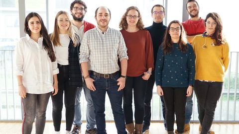 Miembros de los grupos de Miguel Fidalgo y Diana Guallar, del CiMUS de la USC