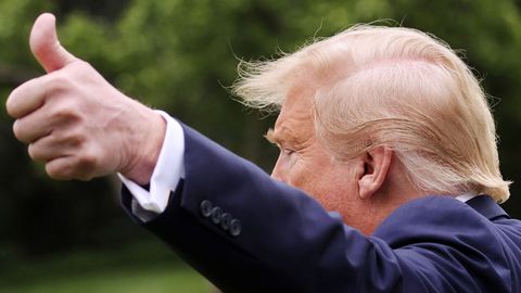 Trump, a su salida de la Casa Blanca con destino a Míchigan