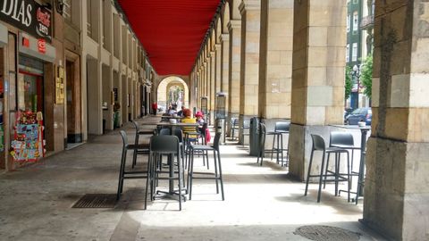 Terrazas en la fase 2 de la desescalada, en Gijón