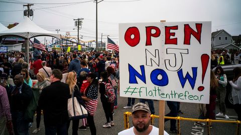 En Nueva Jersey, coincidiendo con el Memorial Day, ha habido manifestaciones a favor de la reapertura