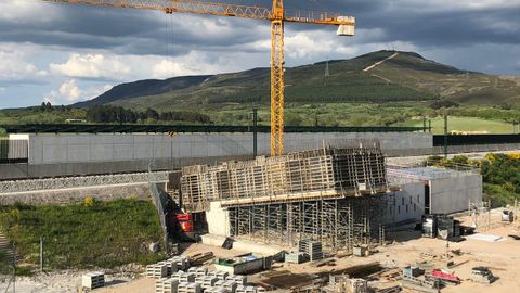 Imagen de las obras de la estación de alta velocidad de A Gudiña