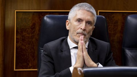 Grande Marlaska, durante una sesión de control al Gobierno