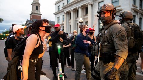 Manifestación en Denver tras la muerte del afroamericano George Floyd