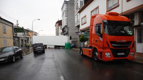 Cortada la N-VI en Rábade