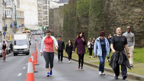 Carrril habilitado en la Ronda para pasear