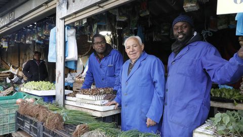 Birahim y Bahe Diaye, junto a Samuel Pérez