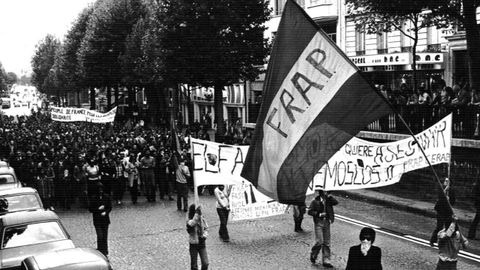Manifestacin del FRAP en el exilio francs