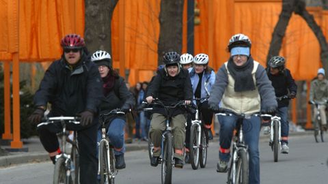 La obra «The Gates», presentada en Central Park, en febrero del 2005