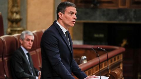 Pedro Sánchez, en su comparecencia este miércoles en el Congreso de los Diputados, durante la que se refirió a Alcoa