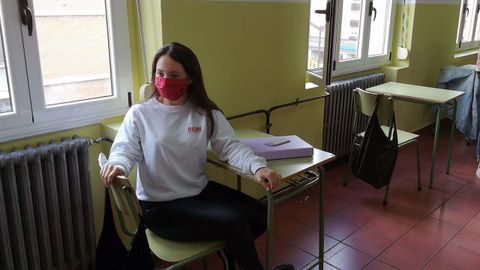 La estudiante del instituto Jovellanos, de Gijn, Andrea Rodrguez