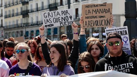 Manifestación contras la sentencia de La Manada