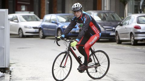 Tras recuperarse, Díaz del Valle fue de los primeros en coger la bici