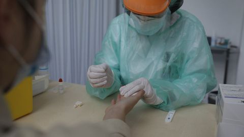 Test para la primera fase del estudio de seroprevalencia del covid 19 en un centro de salud de A Coruña
