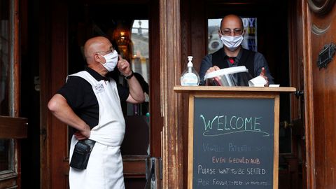 En Bruselas la reapertura de la hostelería ha conllevado medidas adicionales de higiene