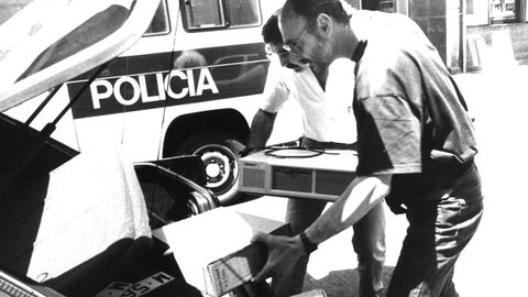 Un ordenador incautado por la policía en el marco de la operación Nécora
