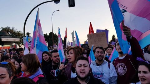 Manifestación en pos de los derechos trans