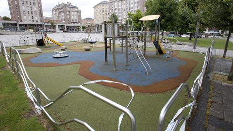 El de Augas Férreas es uno de los parques más concurridos por los niños lucenses
