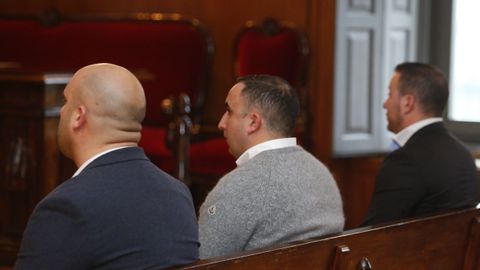 Javier López, Diego Fontán y Sántorum, durante el juicio
