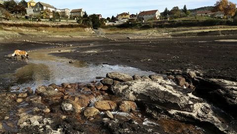 Así estaba el embalse de abastecimiento de Eiras durante la sequía del 2017