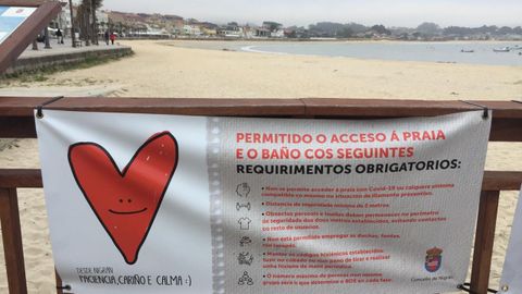 Playa de Panxón, cerrada para evitar que se hagan hogueras