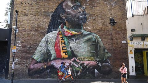 Mural en una calle de Brixton, un barrio con mayora negra