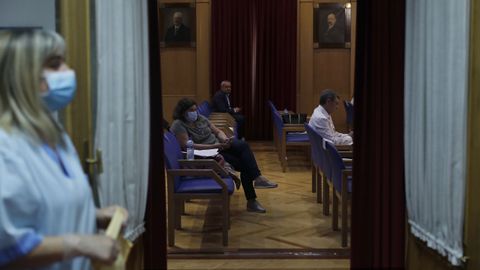 El pleno se celebró con aforo reducido y medidas de higiene