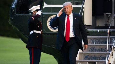 Donald Trump, este viernes, a su regreso a la Casa Blanca tras visitar Wisconsin