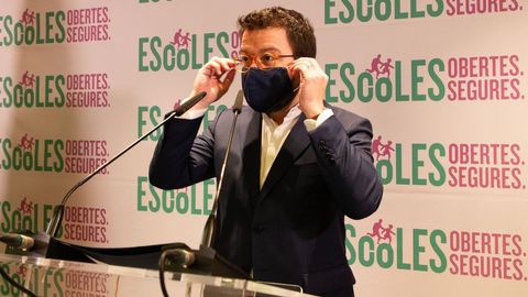 El vicepresidente de la Generalitat, Pere Aragonés, advirtió a Sánchez de que no puede esconderse más y creer que el tiempo resolverá el desafío independentista
