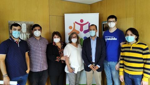 Pablo Casal durante su visita a la sede de Asperga en A Coruña