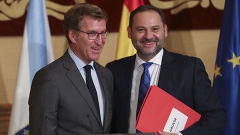 Feijoo y Ábalos, en un encuentro que tuvieron en octubre del 2018