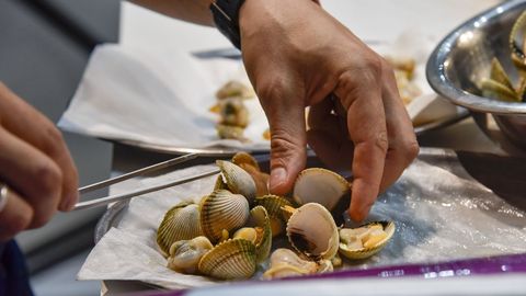 Un detalle del producto cocinado en las jornadas de exaltación del berberecho que tuvieron lugar en el 2019 en el Liceo de Noia