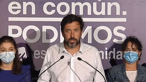 Gómez-Reino, durante su comparecencia tras la derrota en las elecciones gallegas