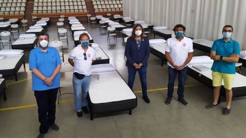 Polideportivo preparado para atender pacientes de covid