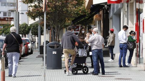 Quedan 24 casos activos en Burela, en una imagen de estos días