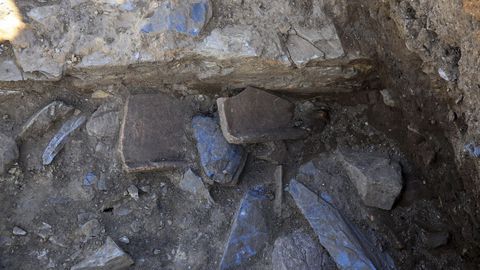 Excavacióna arqueológica en una villa romana en Coea, Castro de Rei
