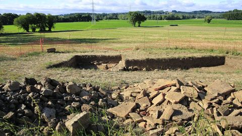 Excavacióna arqueológica en una villa romana en Coea, Castro de Rei