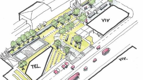 Plano de la reforma de la calle Victoria Fernández España