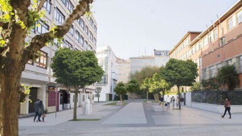 Recreación de la calle tras las obras
