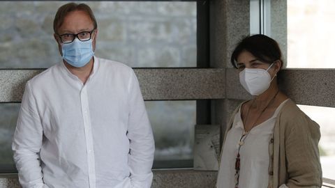 Baldo Ramos e Eva Veiga, na Fundación Seoane