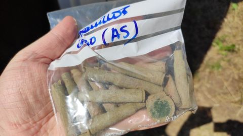 Los casquillos que aparecieron en la finca de El Rellán, en Grau, que apuntan a la existencia de una línea de fusilamiento