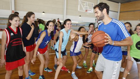 Calderón nun campus de baloncesto impartido en Ribadeo, nunha imaxe de arquivo