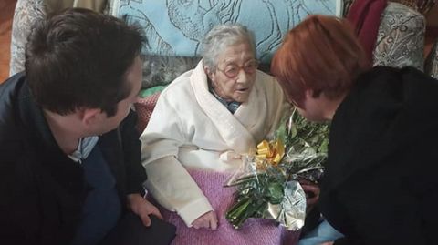 Juana Dopico Gandoy, de O Seixo, cumplió 106 años