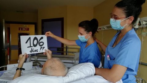 Sale de la UCI el ltimo paciente del Hospital San Agustn de Avils 106 das despus