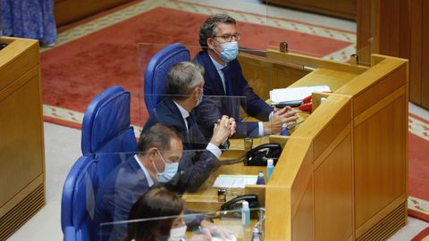 Es la primera cámara constituida en la época del covid. Los diputados han portado mascarilla en todo momento.