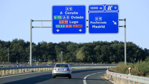 Inicio del trazado de la A-54, cerca de Nadela