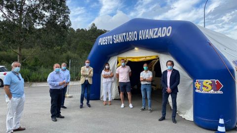 Visita al punto de autocovid de Ribadesella