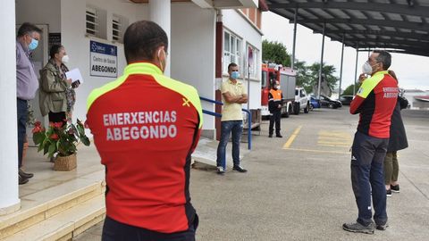 Imagen de este lunes en el centro de salud de Abegondo, donde comenzó el cribado de pruebas PCR