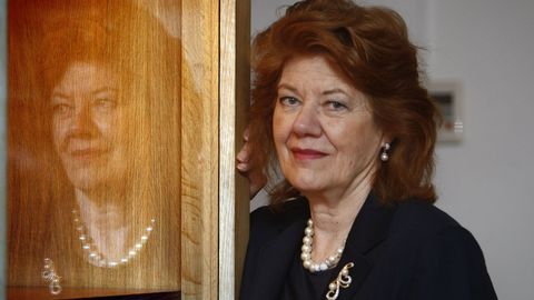 Anne Perry, retratada en Madrid en el año 2008